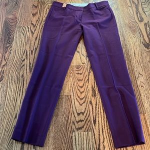 JCrew Wool/Polyester Blend Plum Color Ankle Pant